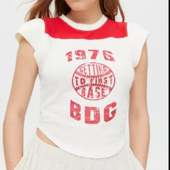 BDG Ellie Cap Sleeve Baby Tee M - Picture 1 of 5